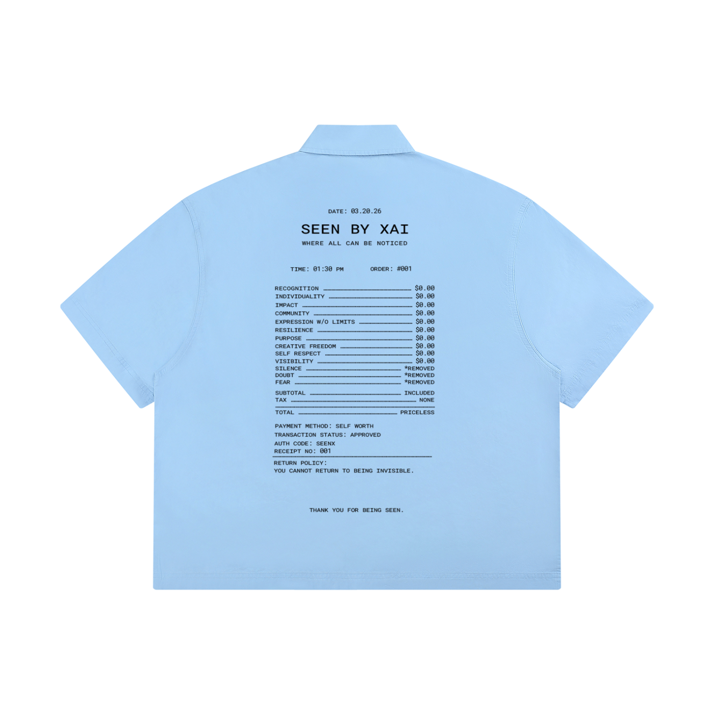 Receipt Boxy Short Sleeve Shirt
